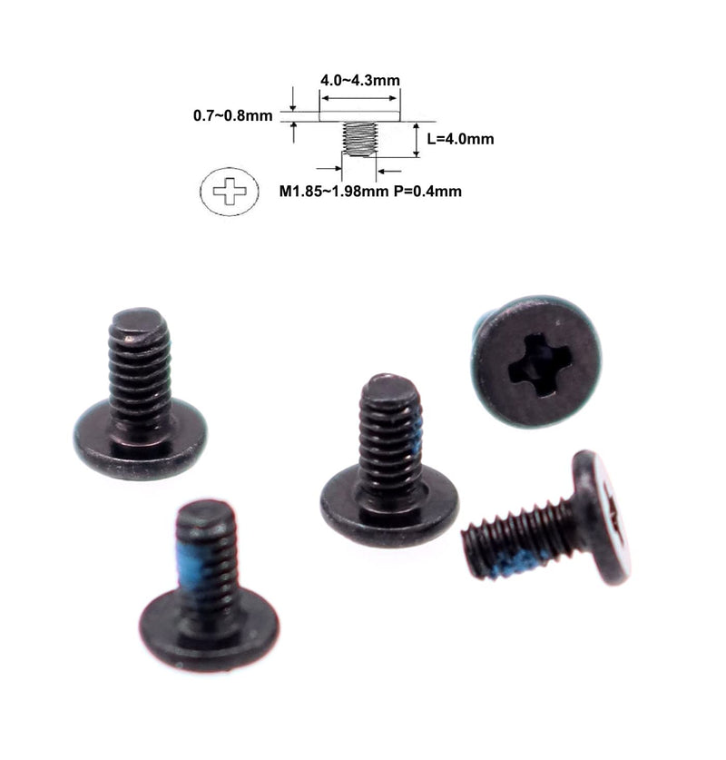 Deal4GO 10-pack M2 x 4 mm replacement Phillips Flat Head Screw w/Nickel Plated for Laptop M.2 SSD Heatsink Screws (Black) 10-Pack M2x 4mm