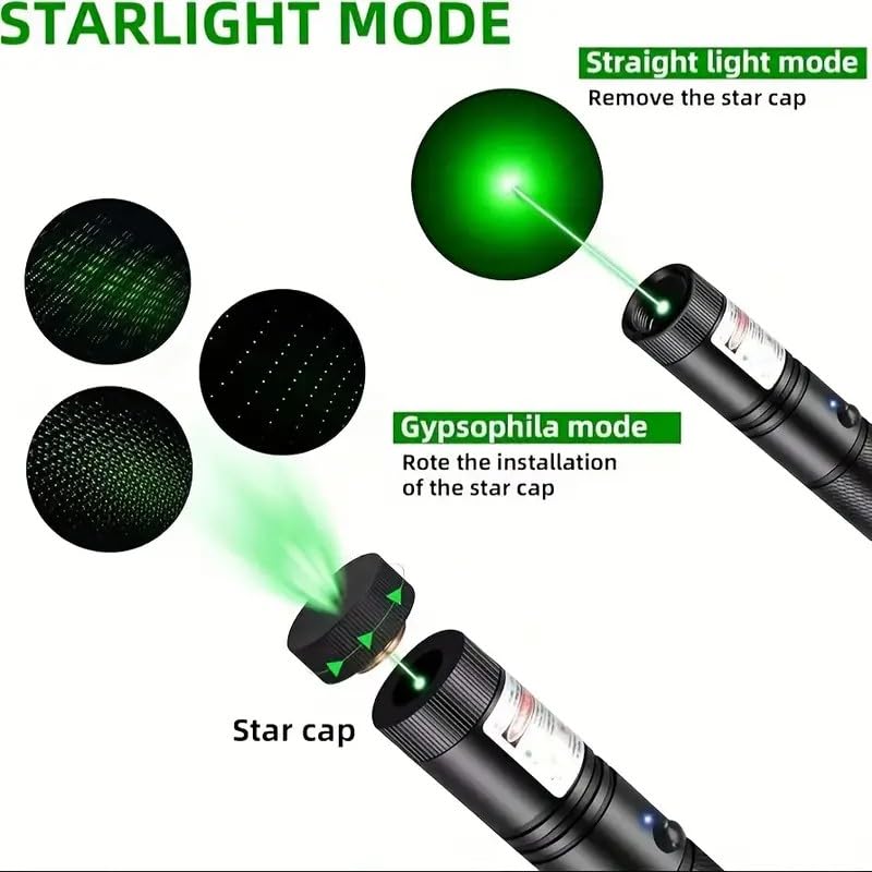  [AUSTRALIA] - Laser Pointer,High Power Laser Pointer, Green Laser Pointer Indicator Light, Long Range Pointer for Hiking, USB Charge