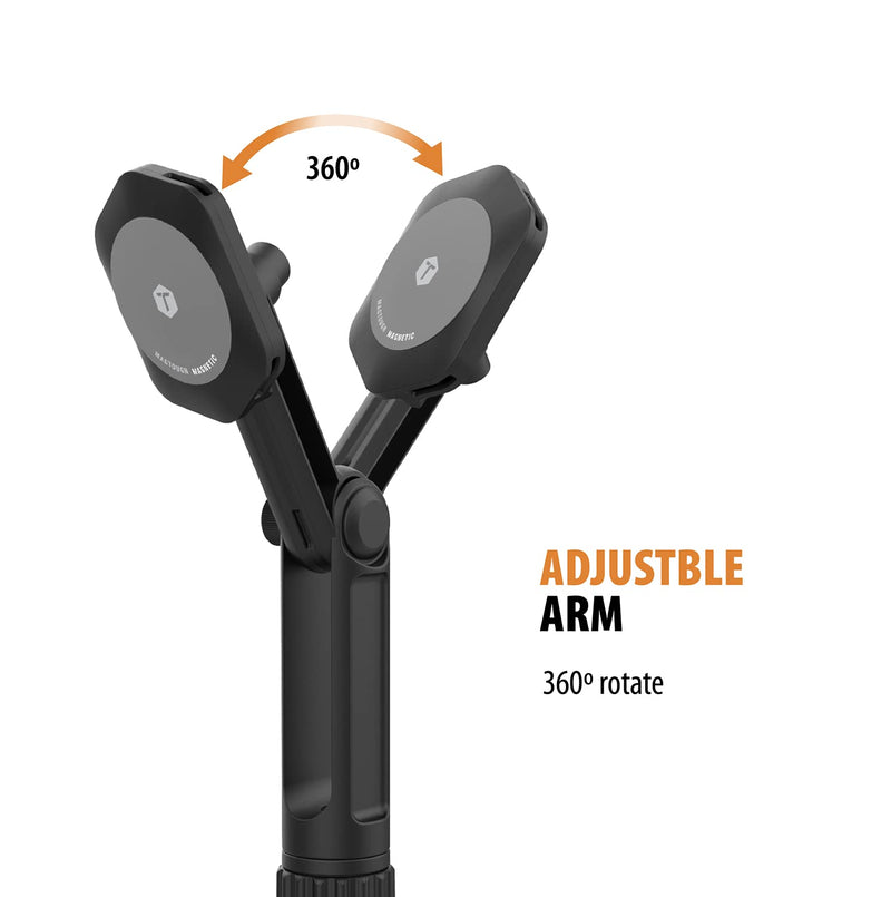 MagTough Magnetic Boom Phone Mount – Adjustable 13.3” Extension Arm, Expandable Cupholder Base | Universal Compatibility with iPhone & Android | Secure Hold on Rough Roads