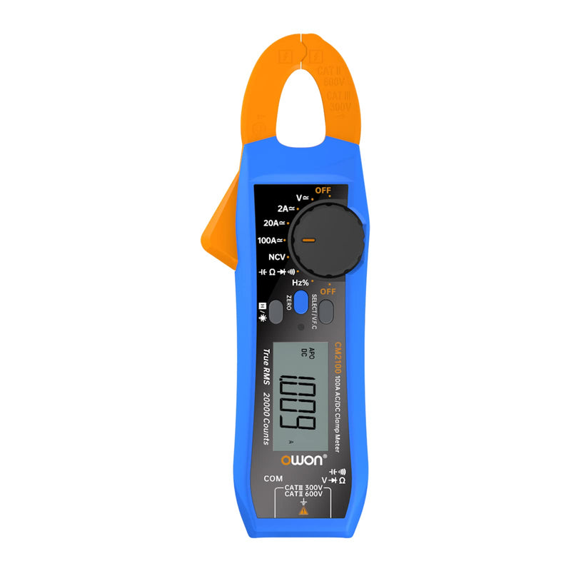 OWON CM2100 Mini Digital Clamp Meter 100A AC DC Current Voltage True RMS Pliers Ammeter Resistance, Capacitance, Diode Tester Multimeter