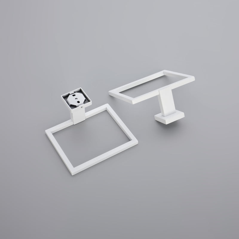 GERZWY Bathroom Towel Ring Stainless Steel Hand Towel Holder for Bath Kitchen Wall Mounted, White