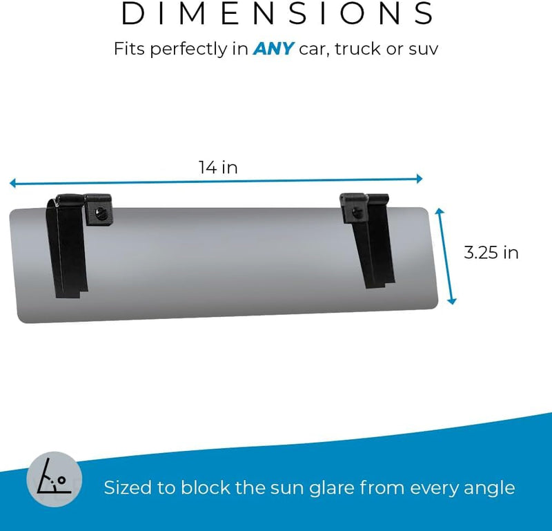 Glare Guard Polarized Car Visor Extender Sun Blocker, Anti-Glare Windshield Shield for Cars/SUV, Sun Visor Extension Blocks UV, USA Visors Extender Attachment for Car Visor, Sunvisors Shade for Cars