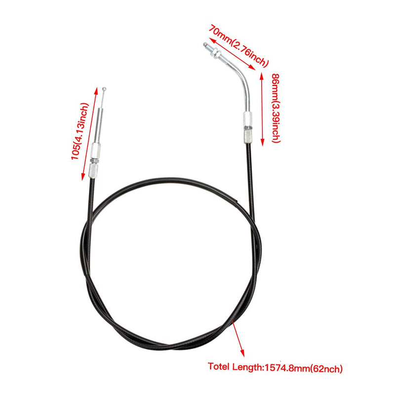HIAORS Go Kart 62" Shift Reverse Cable for Twister 150SS 150GT 250GT Kinroad Buggy Parts