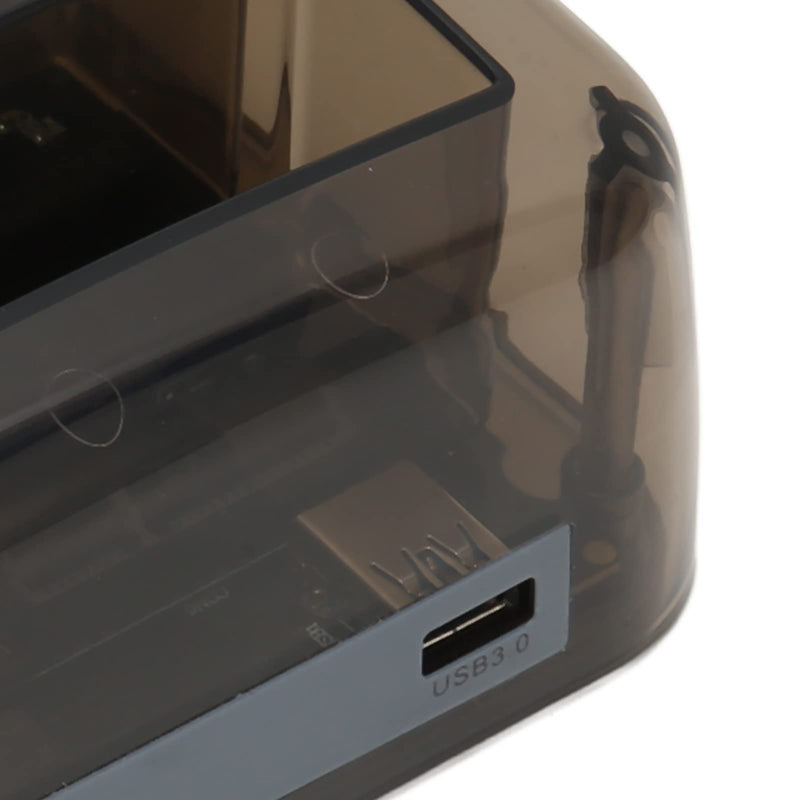 USB 3.0 to SATA IDE Bay Docking Station for 2.5 or 3.5in HDD SSD, Support 20TB, Hot Swap, Offline Clone, Tool Installation (US Plug)