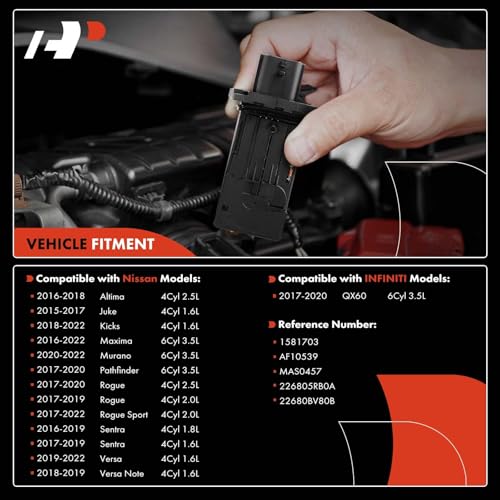 A-Premium Mass Air Flow Sensor MAF [4 Pins] Compatible with Nissan,Infiniti