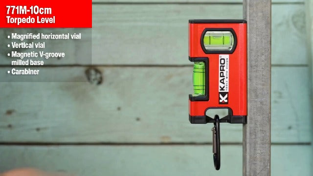 Kapro - 771M TWIN Magnetic Heavy Duty Toolbox Level - For Leveling and Measuring - Features V-Groove and Magnet Base - VPA Certified - 8 Inch 8"