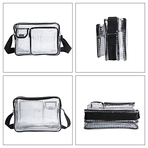 NOTAG Clear Tool Bag Anti-Static,Engineer's Bag,Transparent PVC Bag for Work,Cleanroom Shoulderbag 14 Inches 13.8 x 8.3 x 9.8 inch