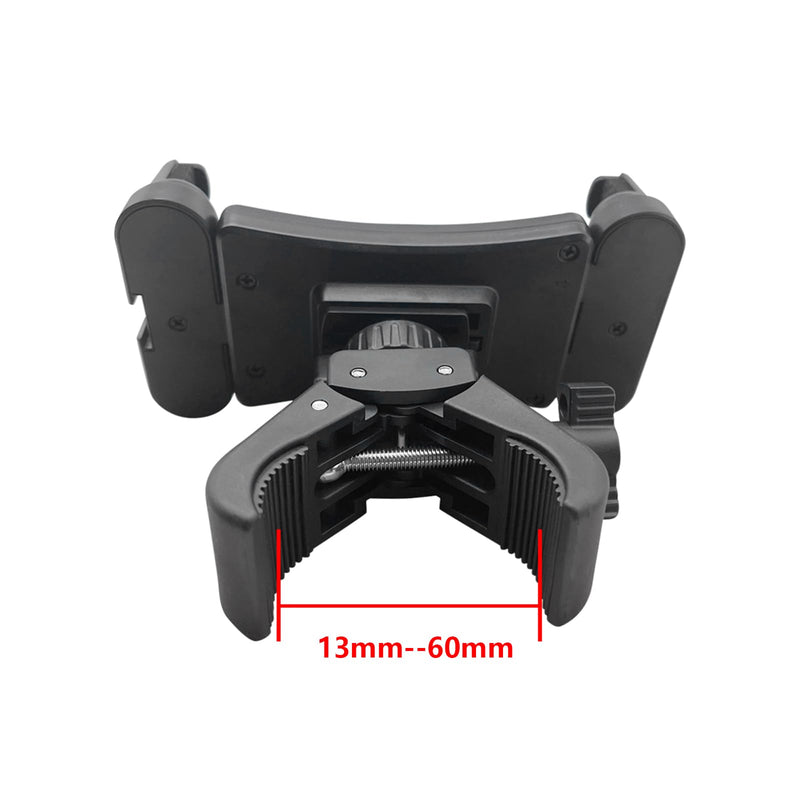 Universal Survey Pole Tablet Holder Clamp for iPad iPhone GPS GNSS Data Collector, Heavy Duty Tripod & Prism Pole Mount with 1/4-20 Thread for Bike Handlebar Boat Rail Treadmill Microphone Stand
