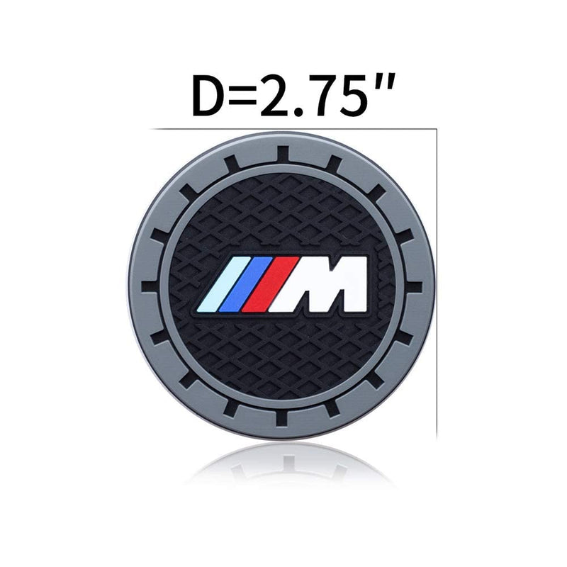 for BMW M Car Cup Holder Coaster, Auto Cup Holder Insert Coaster Compatible with BMW M M2 M4 M5 M6 M8 X1 X2 X3 X5 X6 M135i M240i Z4 328i X7, 2PCS baoMma