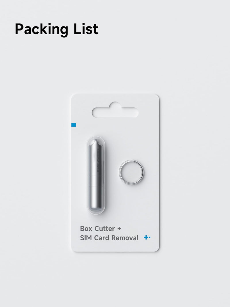 SIM Card Ejector Tray Removal Tool with Box Cutter, 2 in 1 EDC Portable Keychain Eject Pins Reset Needle Package Opener for iPhone Android Office and Home Use (CP03) CP03
