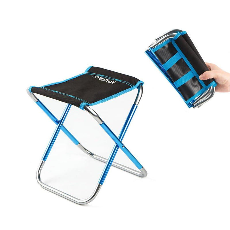 AOUTACC Ultralight Portable Folding Camping Stool for Outdoor Fishing Hiking Backpacking Travelling(XL:13"x14"x15";Large:11.8"x11"x11.4"; Medium:8.3"x9.5"x 11") 8.3"x9"x10.6" Blue and Black