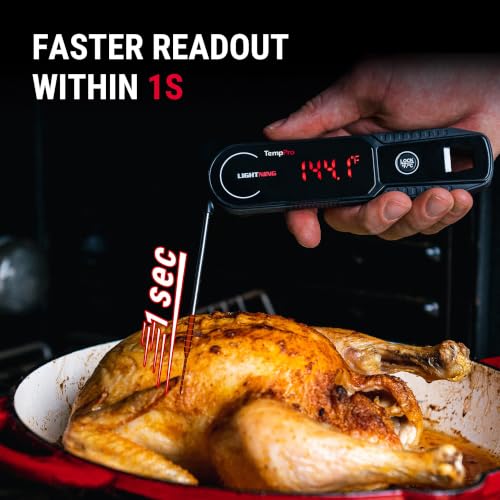 TempPro TempSwift 1 Sec Instant Read Meat Thermometer Digital Black