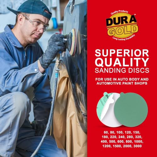 Dura-Gold Premium 5" Green Film PSA Sanding Discs - 100 Grit (Box of 50)