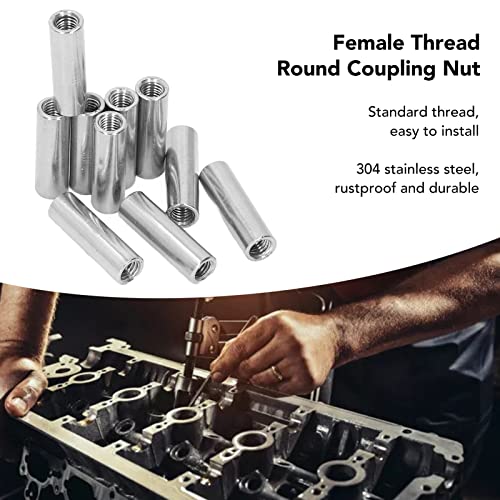 10PCS Female Thread Coupling Nut Round Coupling Nut Round Connection Nut M8 X 1.25 12 L40mm