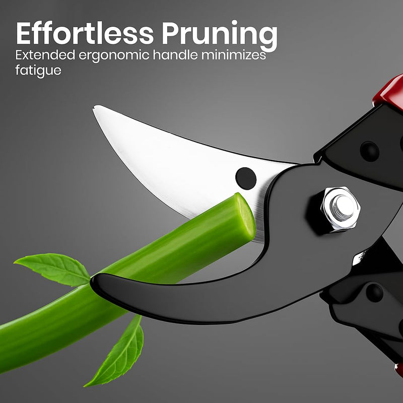Pruning Shears – 8.9” Heavy Duty Gardening Scissors, Professional Bypass Pruners for Gardening, 1” Cut Capacity, Sharp Garden Clippers for Plants, Branches & Flower CLASSIC MAJOR 1.0