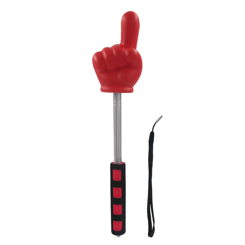 Bonsicoky Big Teacher Pointer Finger 33 Inch, Red, Stainless Steel | Extendable Pointer Stick, For Classroom Teaching Presentations, Soft Grip Handle Red-1pcs