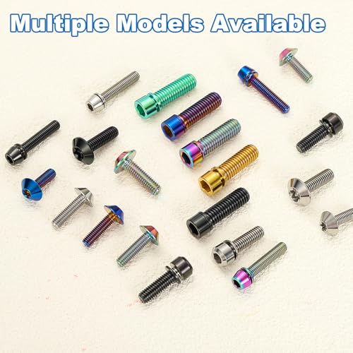 6pcs Titanium Bicycle Stem Bolt M8x25mm Hex Socket Green-Fitting