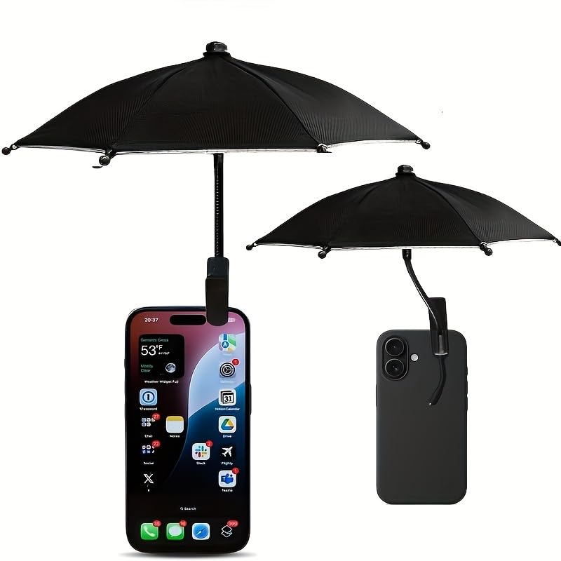 1Pc Bendable Phone Sun Shade with Clip, Mini Anti-Glare Screen Cover for Outdoor Use, Sun Rain Protection and Easy Phone Photography