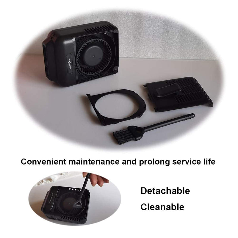 Personal Fan Portable USB Rechargeable Waist Clip Fan Working Fan Hand Free 8000mAh, 6-32hours Wearable Cooler Fan for Traveling Working Outdoor Office
