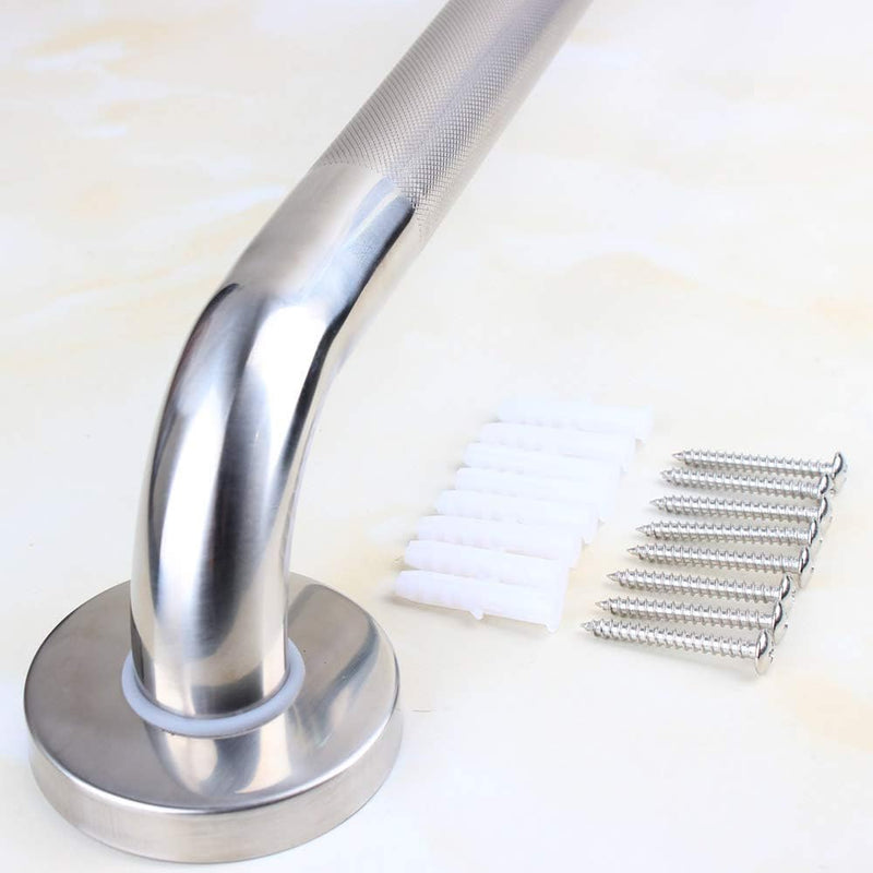 12-inch Knurled Bathroom Grab Bar, Shower Saftey Bar, Toilet Grab Bars for Seniors, Door Handle, Anti-Slip Design, Brushed Nickel finishes 12 Inch