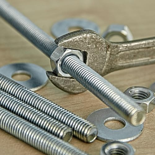 PATIKIL 1/2"-13 UNC 304 Stainless Steel Fully Threaded Rod, 10Pcs 3" Length Long Threaded Screw Right Hand Threads All Threaded Rod Studs for Anchoring Bolt, Clamps, Hangers and U-Bolts 1/2"-13 x 3"