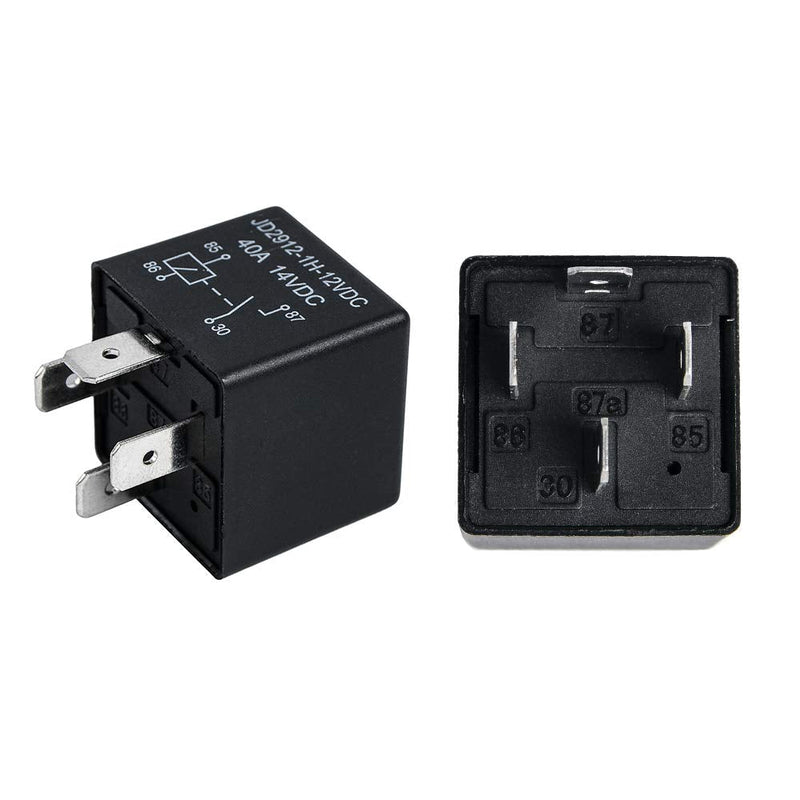 2 Pack Car Relay 4 Pin 12V 40 Amp Model No : JD2912-1H-12VDC 40A 14VDC, Car Relay Switch Auto Switches & Starters 2