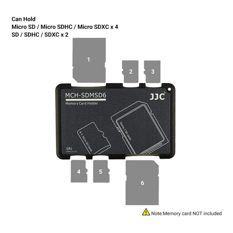 6 Slots SD Micro SD Card Case Storage Organizer, Lightweight Ultra-Thin Credit Card Size fit 2 SD SDHC SDXC Cards and 4 Micro SD TF MSD Cards 2 SD Card+4 Micro SD Card Slots