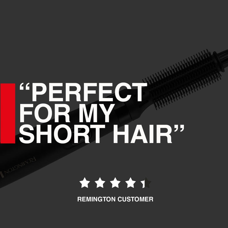 Remington Blow Dry & Style Air Styler, For Shorter Hair, 400W | Includes 2 attachments: 19mm Brush, 25mm Soft Bristle Brush, 2 Heat Settings, 2 Speed Settings, Swivel Cord, 400W Power