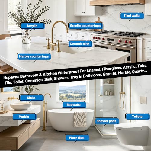 Tub Repair Kit White, Waterproof Porcelain & Tile Repair Paste, Color Match