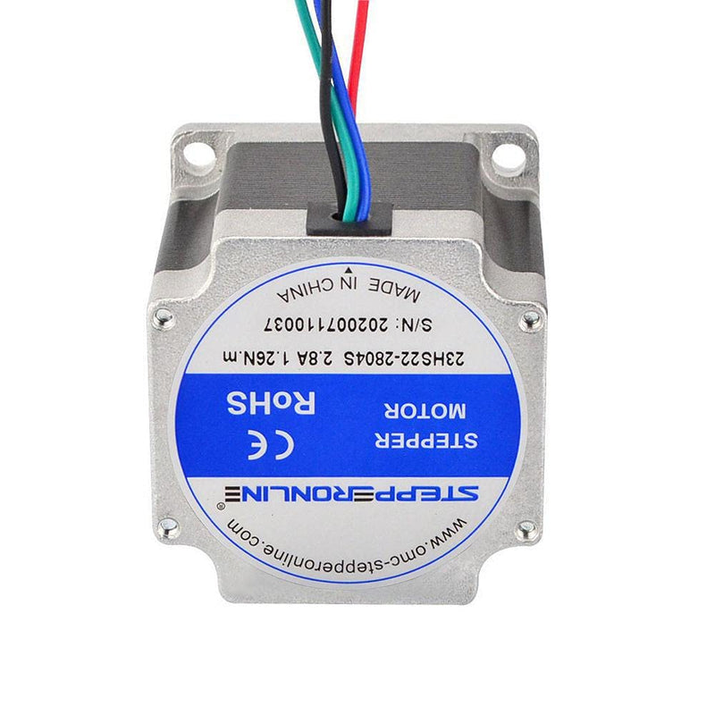 STEPPERONLINE Nema 23 CNC Stepper Motor 2.8A 175.6oz.in/1.24Nm CNC Stepping Motor DIY CNC Mill