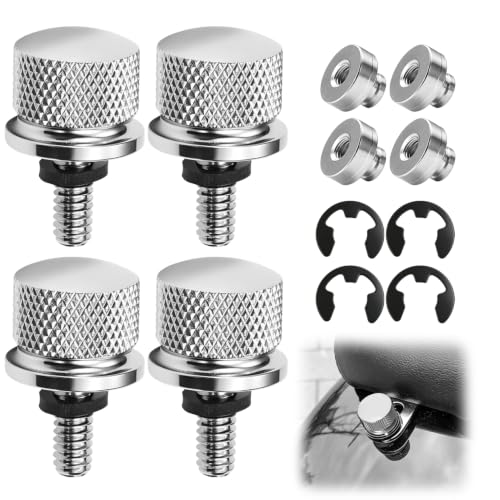 M6 Seat Bolt Nut Kit, Compatible with Multiple Harley Models 4 Set 4SET