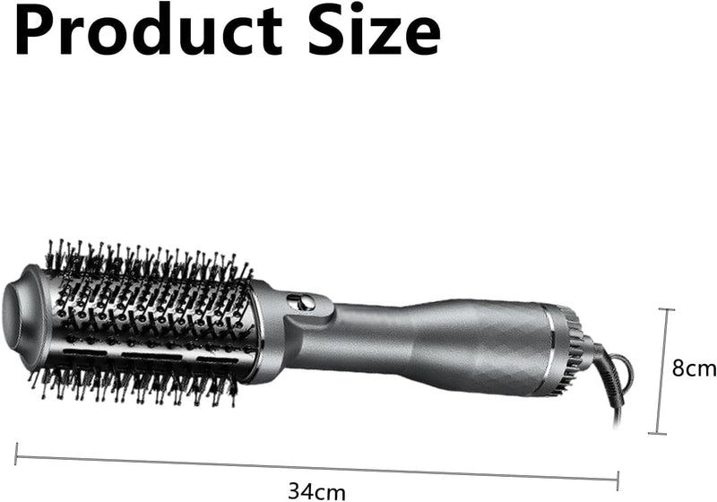 Hot Air Brush, Hair Dryer, Hairstyling Curling Brush, Hair Smoothing Brush | 3 Temperature Adjustable, 2 Wind Speed Gears, 1.8m 360° Rotating Power Cord, Not Suitable for Short Hair