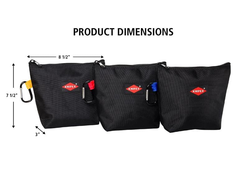 KNIPEX Tools 9K 00 80 178 US Stand-Up Tool Bag - 3-Pack, Empty One Size Multi