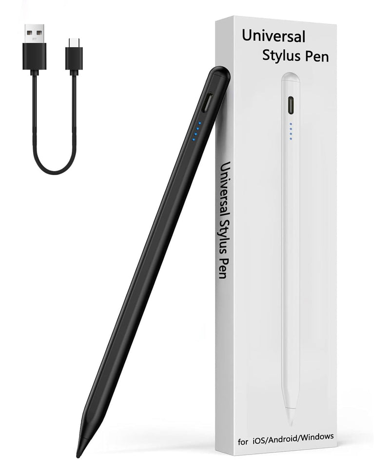 Active Stylus Pen for Touchscreen Android iPhone Tablet Phone，Touch Screen Pen for iPhone/iPad/Pencil/Samsung/iOS/Lenovo/Huawei/Vivo - Black For iPhone/Android/iOS/iPad I - Black - Universal 4 lights