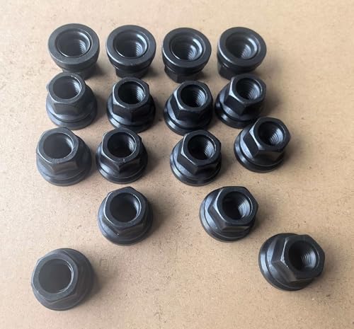 16pcs M14*2 Factory Style Open-end Flange Flat Lug Nuts 611-196 Replacement for 1999-2002 Ford F-250 F-350 F-450 F-550 F53 Super Duty (16) 16