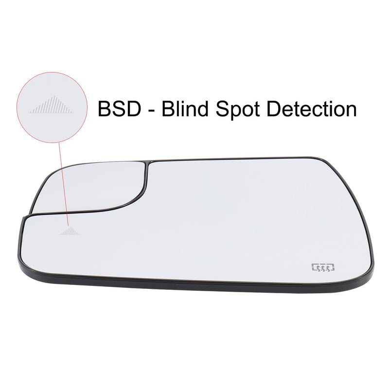 Driver Side Mirror Replacement for 2019-2025 Dodge Ram 1500 2500 with BSD Heated Left Side Mirror Glass Replacement w/o Auto Dimming Driver Side