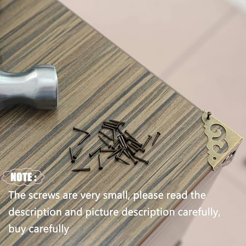 Small Tiny Wooden Nails for DIY Craft Projects, Antique Repairing Nails, Mini Boxes Decorative Accessories, 1/2inch 1/3inch 1/4inch, 1600pcs Gold/Silver/Bronze Hardware Nails Bronze/Gold/Silver