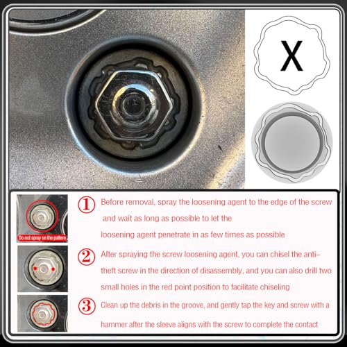 Type X Wheel Locking Nut Key Compatible with New Model Land Rover Socket X