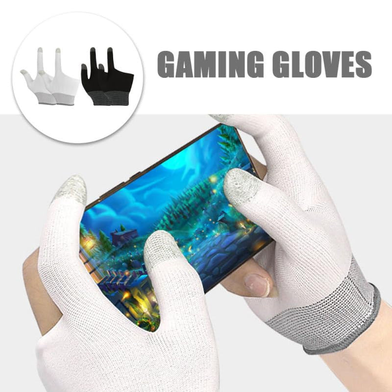 2 Pairs Finger Gloves for Gaming, Thumb Sleeves Mobile Gaming, | with Elastic Breathable Design Lightweight Comfortable Gloves for Esports and Billiards