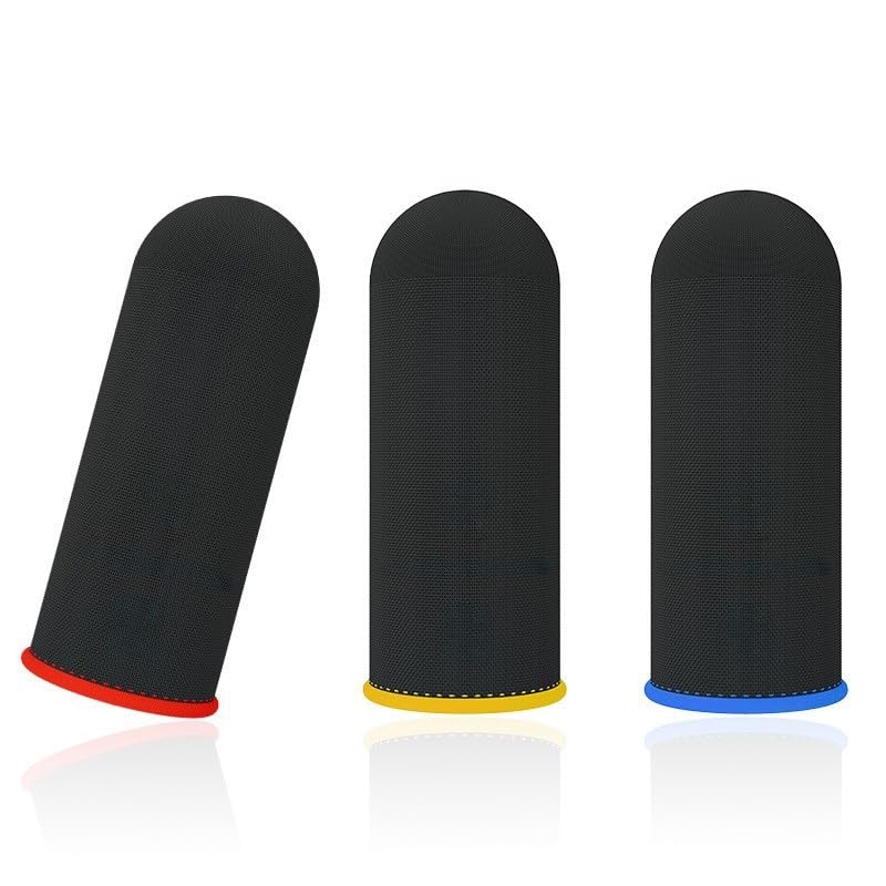 Mobile Gaming Finger Sleeves Anti Sweat Carbon Fiber Finger Covers for Breathable Gaming Smooth Touch Screen Gaming Finger Gloves for Gamers