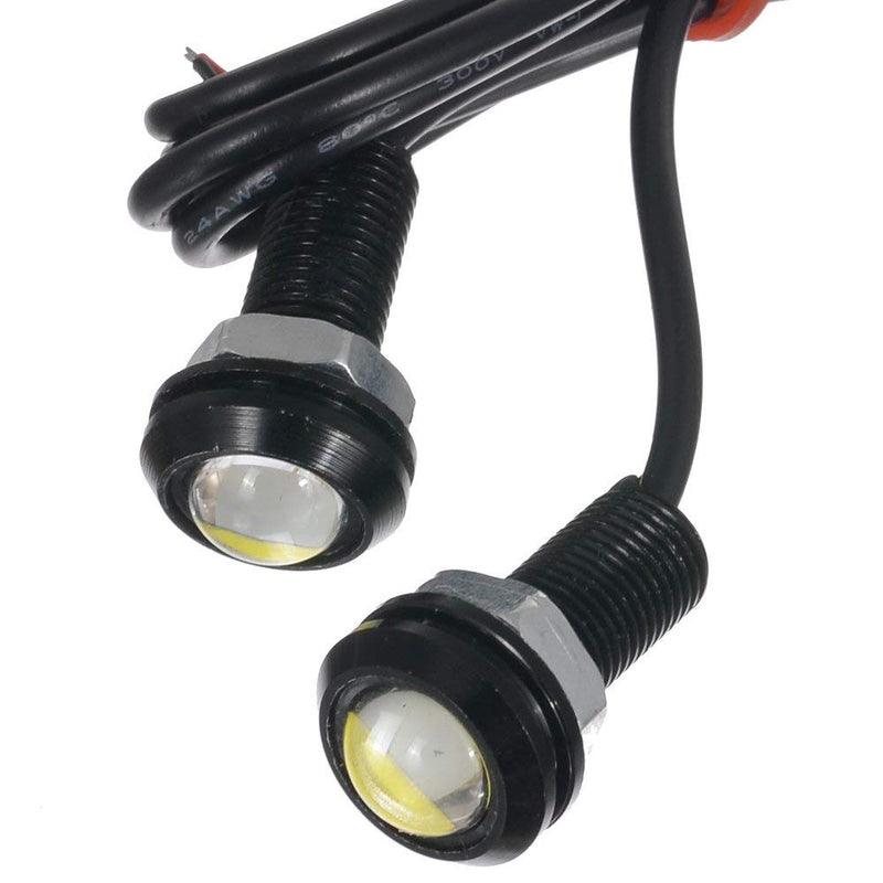 4PCS 23mm LED Boat Light Waterproof 12V Deck Storage Kayak Bow Trailer Bass Lamp Auto Car Light (White) White