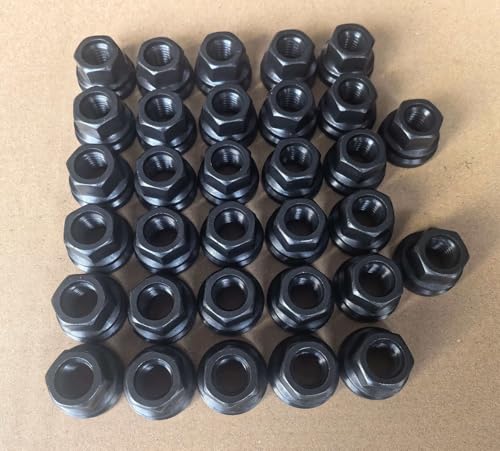 32pcs M14*2 Factory Style Open-end Flange Flat Lug Nuts 611-196 Replacement for 1999-2002 Ford F-250 F-350 F-450 F-550 F53 Super Duty (32) 32