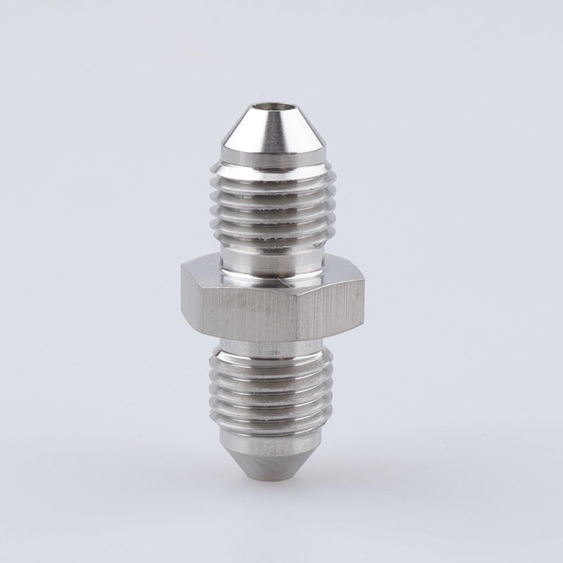 Stainless Steel -3 AN Male Flare to AN3 Male Union Brake Hose Fitting Connector 3AN to 3AN Natural