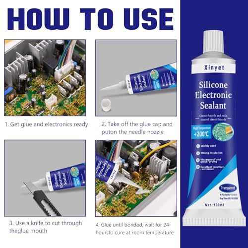 Electronic Silicone Adhesive Sealant, Conformal Coating for Electronics 100ml