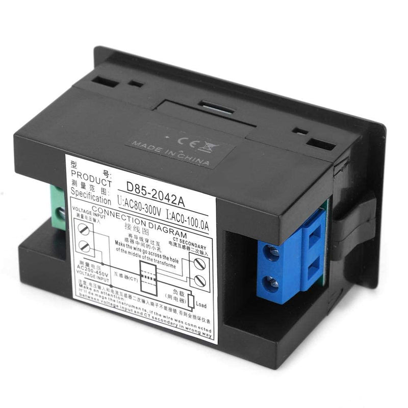 Digital Voltmeter Ammeter LCD Voltage Current Meter AC 80-300V 200-450V 0.1-100A with Current Transformer