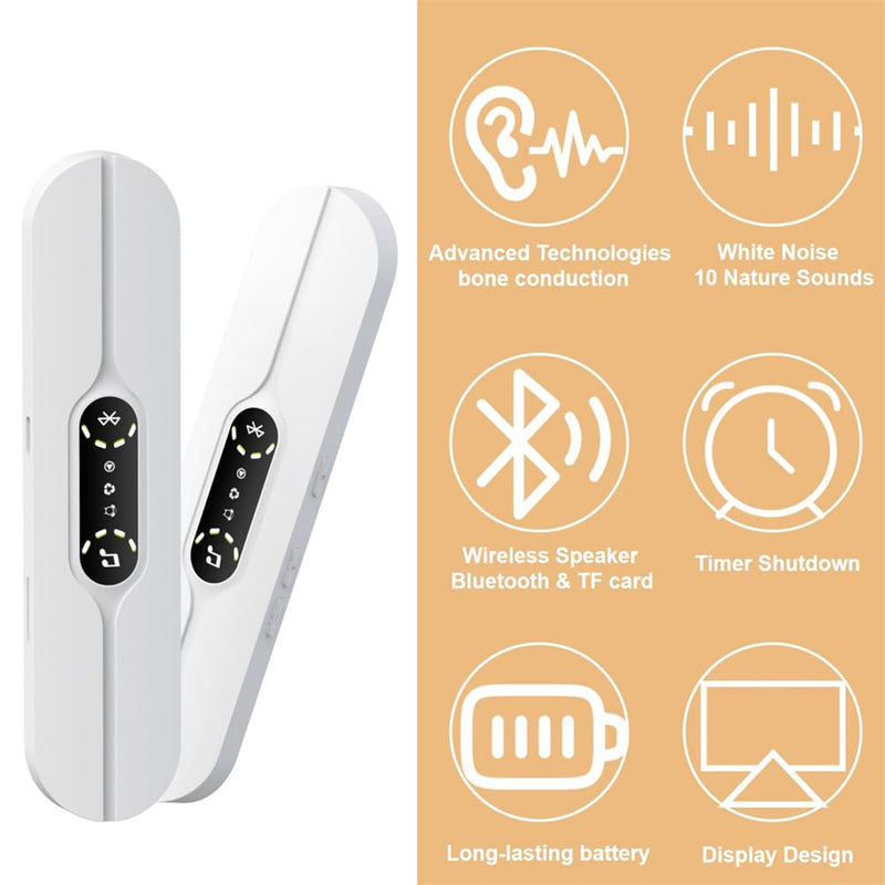 Pillow Speaker for Sleeping, Mini Bone Conduction Portable Sleep Aid with Stereo Bass, Bluetooth Sleep Bar for Deep Sleeping with White Noise, with Volume Control-Supports TF Function 1