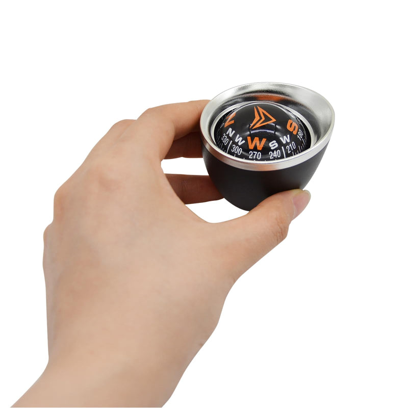 Mini Car Ball Compass, Marine Compass Interior Mount Dash Guide Hiking Accessories with Adhesive Tape, Automotive Dashboard Vehicle Direction Navigation Ball for Boat Car Truck Ship Outdoor