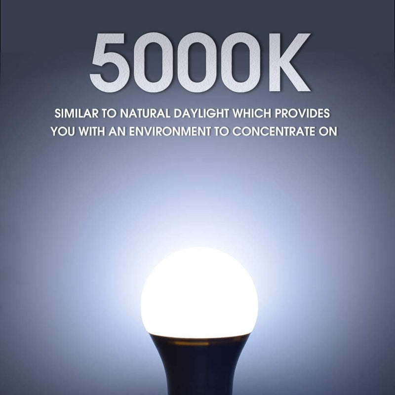 E ENERGETIC LIGHTING 150 Watt LED Light Bulb, Super Bright A21 Daylight 5000K, Non-Dimmable, 2300lm, High Lumen Light Bulbs, UL Listed, 6-Pack