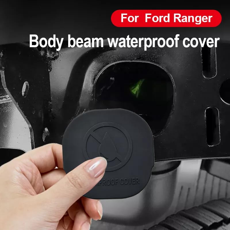 Silicone Car Frame Tube Hole Plugs Compatible with Ford Ranger 2023 2024 2025, Rear Wheel Well Cover, Frame Holes Cap, Frame Cover for Tubes, Truck Accessories