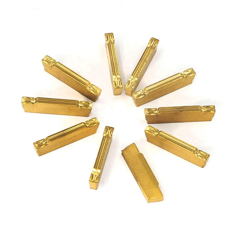 OSCARBIDE MGMN200 Carbide Grooving Inserts Carbide Inserts 10 Pieces/Pack,Multilayer Coated CNC Carbide Lathe Inserts for MGEHR/MGIVR Lathe Grooving Cut-Off Tool